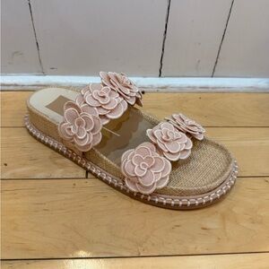 Dolce Vita Floral Sandals - blush and Tan
